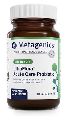 Metagenics UltraFlora Acute Care Probiotic Relives Occasional Diarrhea 30Capsule