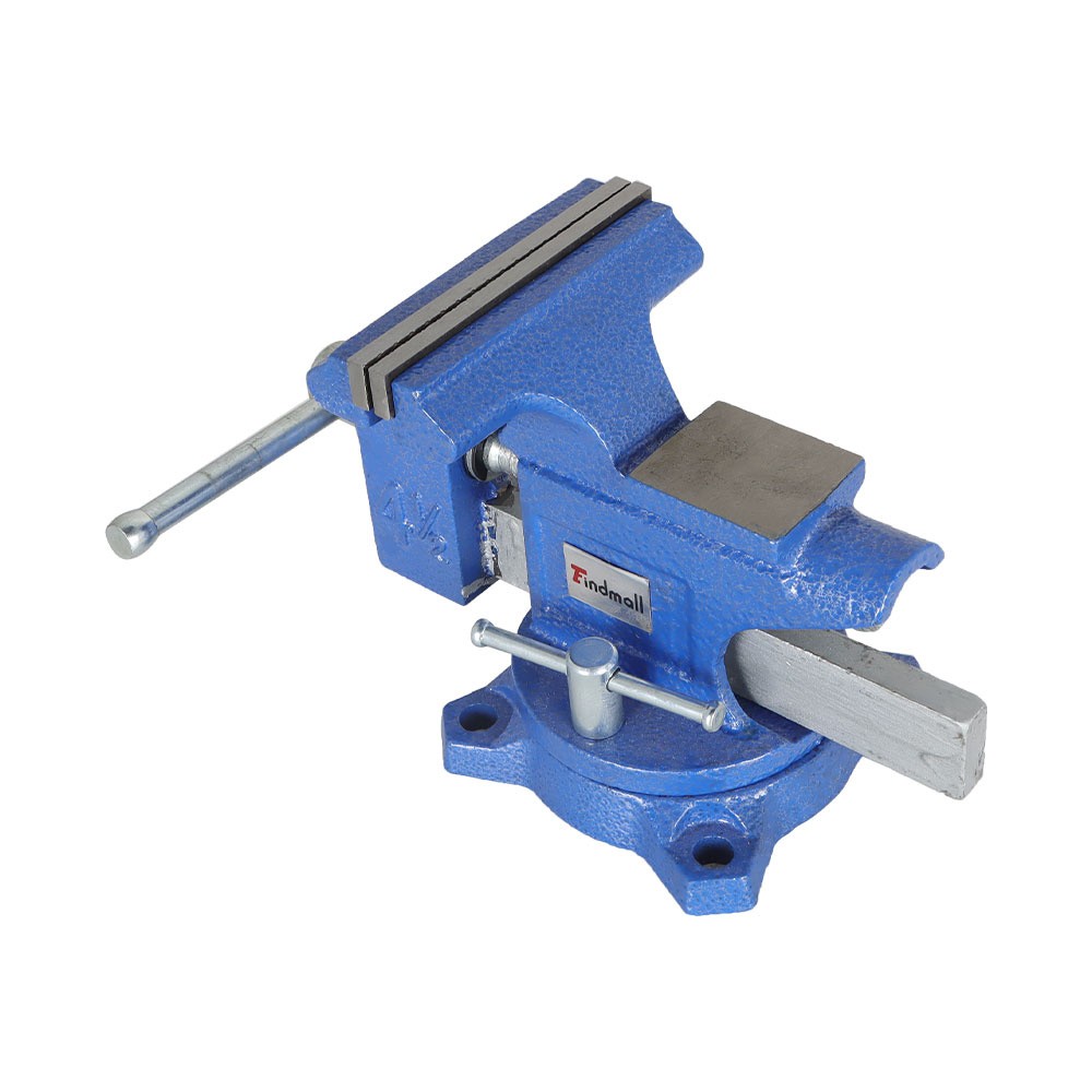 Heavy Duty 4-1/2" Bench Vise With Anvil Swivel Locking Base Table Top Clamp
