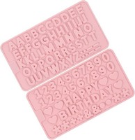 2 StüCk Silikonform Buchstaben Und Zahlen Fondant Schokoladen Formen Buchstaben