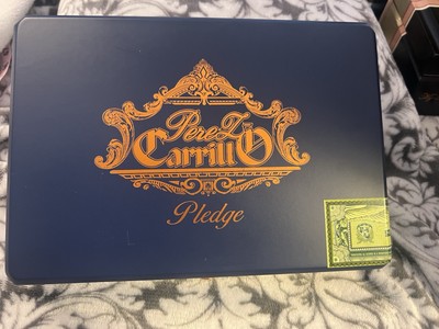 E.P. Carrillo 'The Pledge' Deep Blue Empty Cigar Box, No Cigars Free Shipping