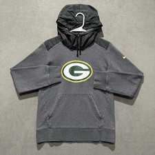 Nike Green Bay Packers Sweatshirt Mens Small Gray Zip Hoodie NFL Football GUC