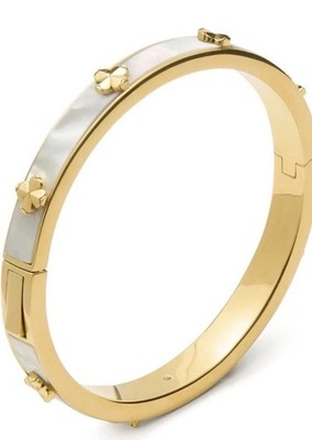 Kate Spade New York - Spaten Blumen Scharnier Armreif (Perlmutt)