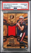2024 Panini Gold Standard Newly Minted Rookie Patch Drake Maye PSA 9 RC /499 MEM