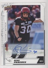2020 Upper Deck CFL Auto Rene Paredes #157 Auto l5j