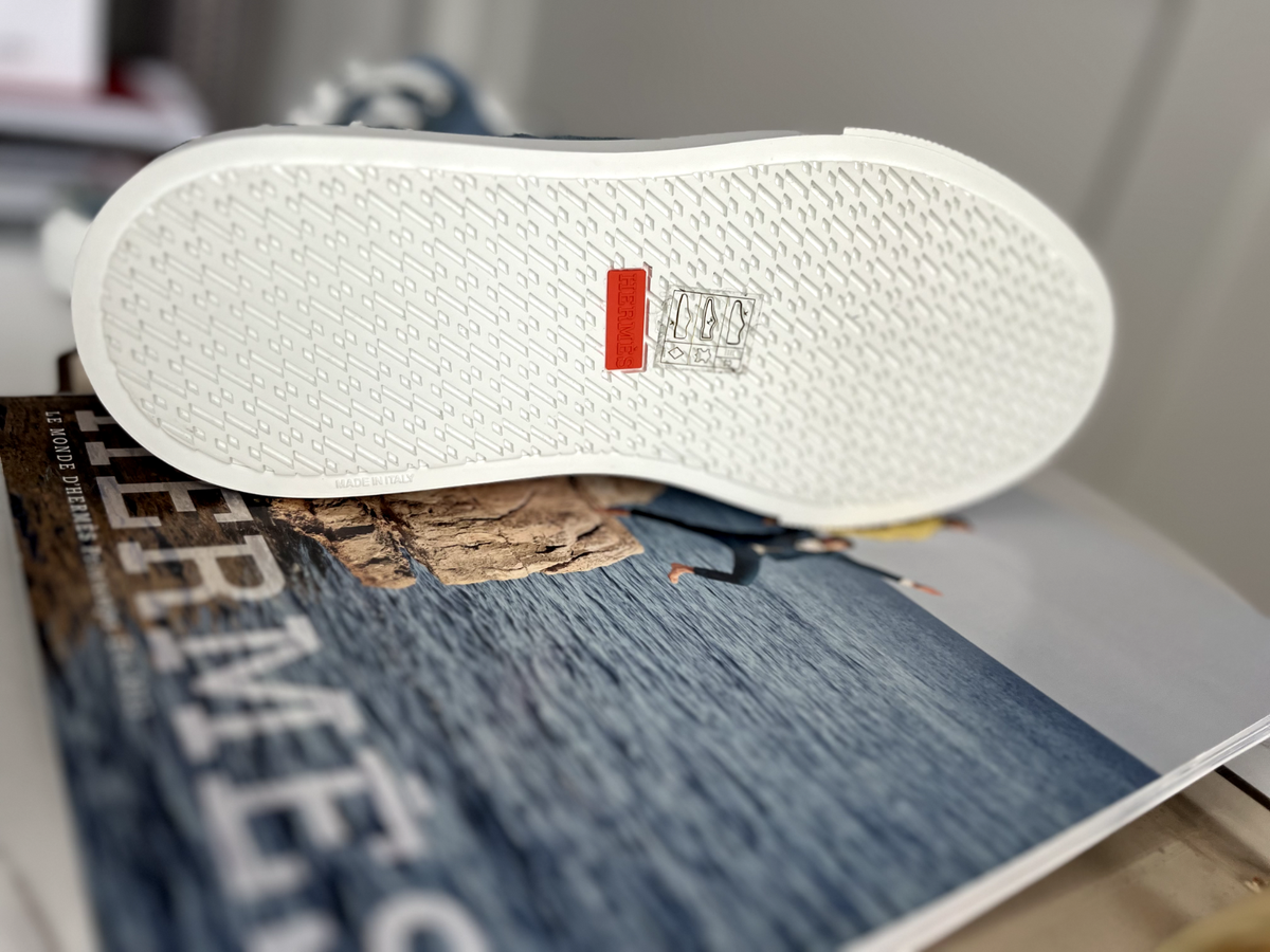 BNIB Hermes Deep Sneaker Bleu Pinede Size 39.5 | eBay