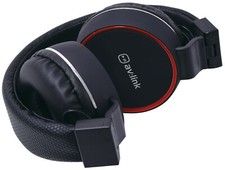 Black and Red Multimedia Headphones with Inline Microphone & hands-free Control