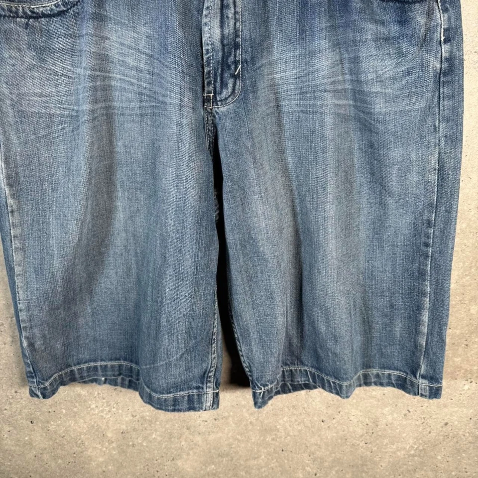 Pantalones cortos de mezclilla vintage Flypaper holgados Y2K Hip Hop para hombre W38 azul EE. UU. Foto 4 de 4