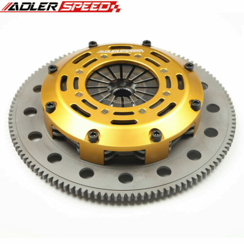 ADLERSPEED Race Twin Disc Clutch & Flywheel For Lancer EVO Evolution 4 5 6 7 8 9 - Foto 2 di 11