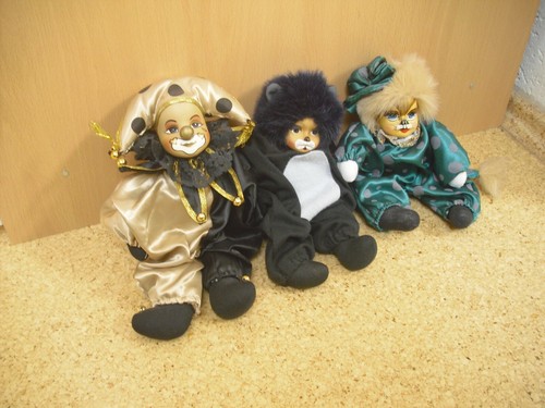 Cats-Puppe, Katzen-Puppe und Harlekin-Clown - Bild 2 von 5