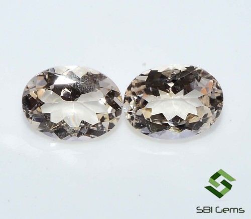2.27 CTS Natural Morganite Oval Cut Pair 8x6 mm Calibrated Faceted Loose Gems - Picture 6 of 6