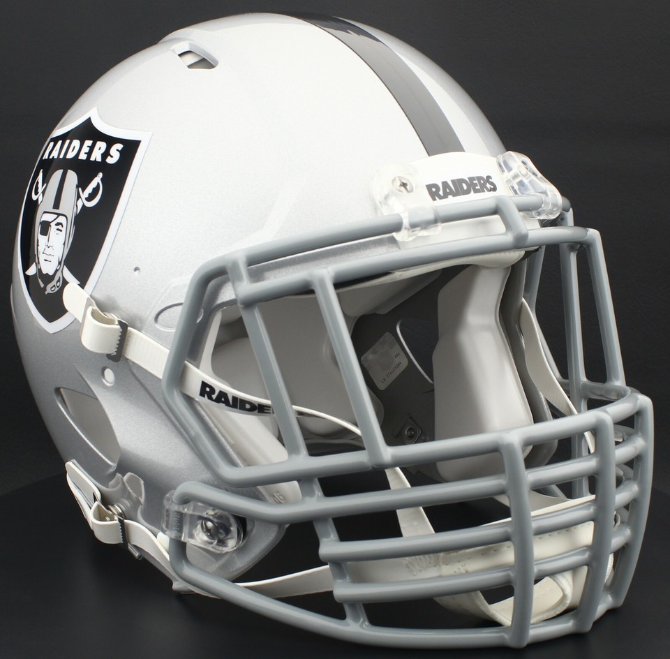 LAS VEGAS RAIDERS NFL Riddell SPEED Football Helmet w/ BIG GRILL S2EG ...