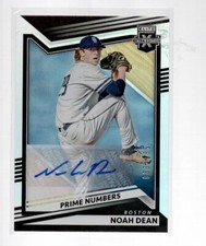 NOAH DEAN 2022 PANINI ELITE EXTRA EDITION PRIME NUMBERS AUTO #159  /185