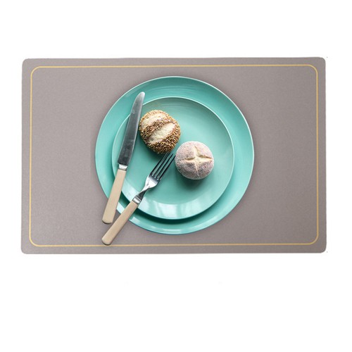 4 Pcs Retro Rectangle Leather Heat Resistance Table Dining Placemat Mat Coaster - Picture 29 of 50