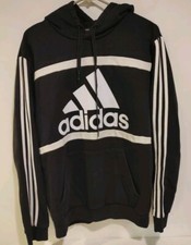 ADIDAS Essentials Badge of Sport 3-Stripes Hoodie Sweatshirt Men's Size Medium