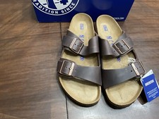 Birkenstock Arizona Unisex Soft Footbed, Habana Oil Leather Sandal, Size 9