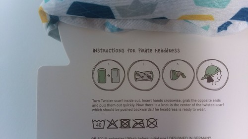 Twister Kids NWT Splash and Fun Paper Boat 18" -21" Multi-Use Scarf - Picture 5 of 9