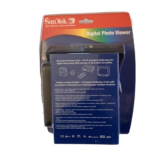 SanDisk Digital Photo Viewer and Card Reader Model #SDV-A w/Remote New - Picture 2 of 2