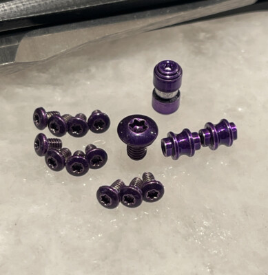Translucent Purple Torx Screws, Thumb Stud & Standoff For Benchmade 940-2 Knife