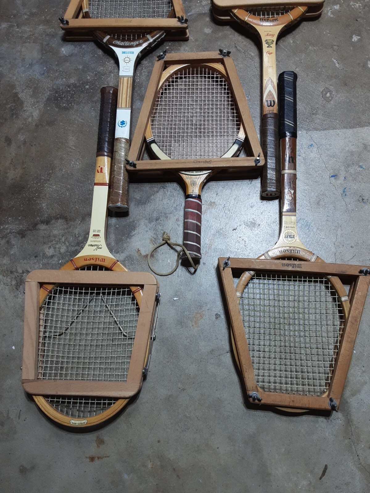 Lot of 4 Vintage Wood Tennis Rackets Wilson - Suzuki 1 Racquetball ...