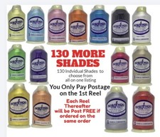 Marathon Embroidery Machine Thread Rayon for Brother Janome etc Over 400 Shades