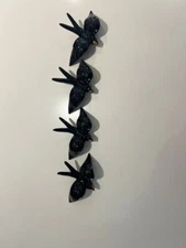Vintage Ceramic Swallow Birds Wall Decor – Set of 4 – Handmade Portugal – 4.3” x