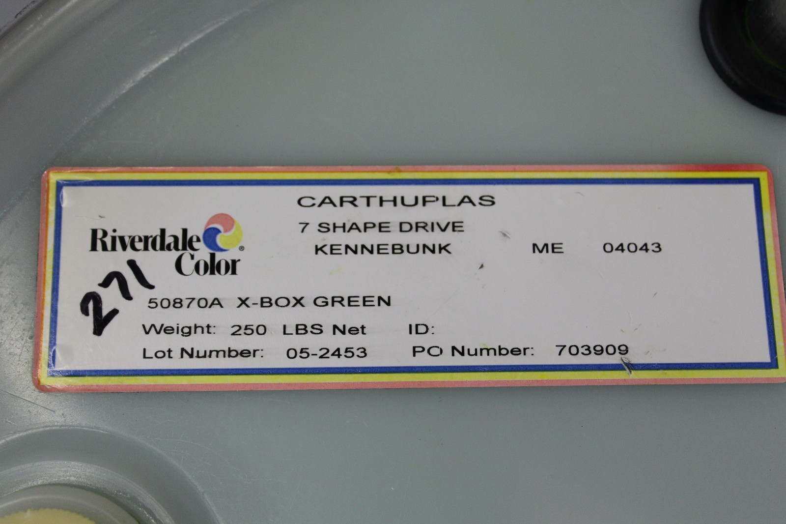RIVERDALE COLOR INJECTA COLORANT INJECTION MOLD 250LB LIQUID X-BOX ...