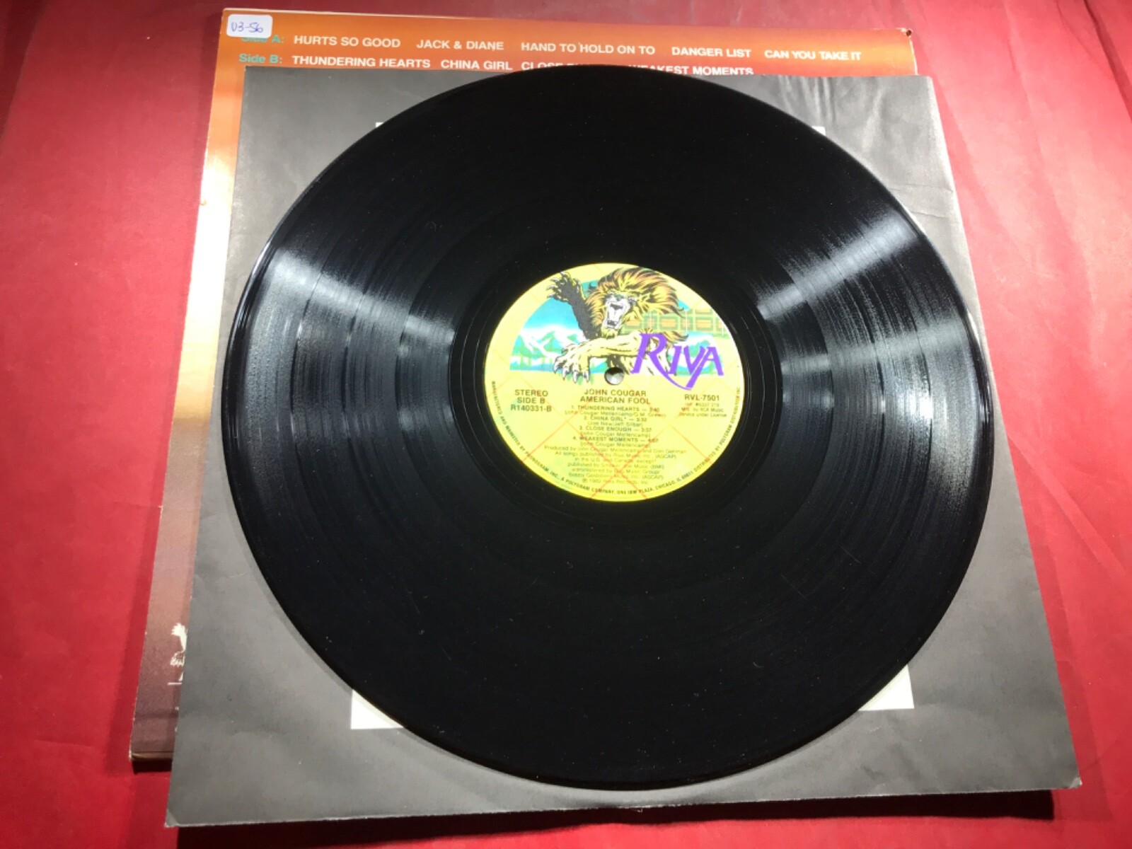 U3-58 JOHN COUGAR American Fool ... 1982 ... RVL-7501 thumbnail 5