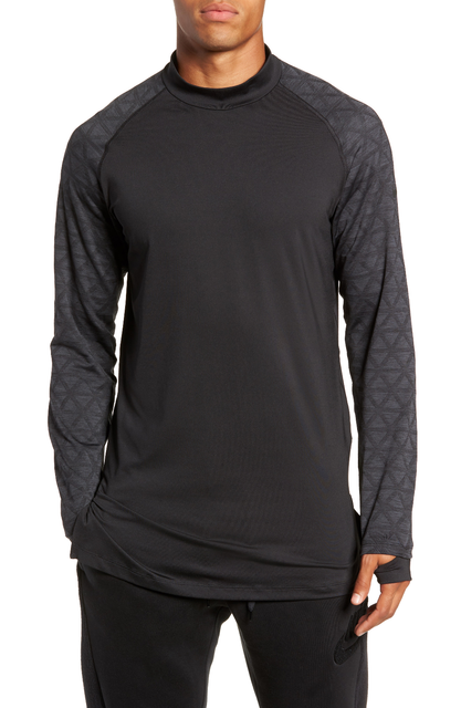 nike compression mock long sleeve top