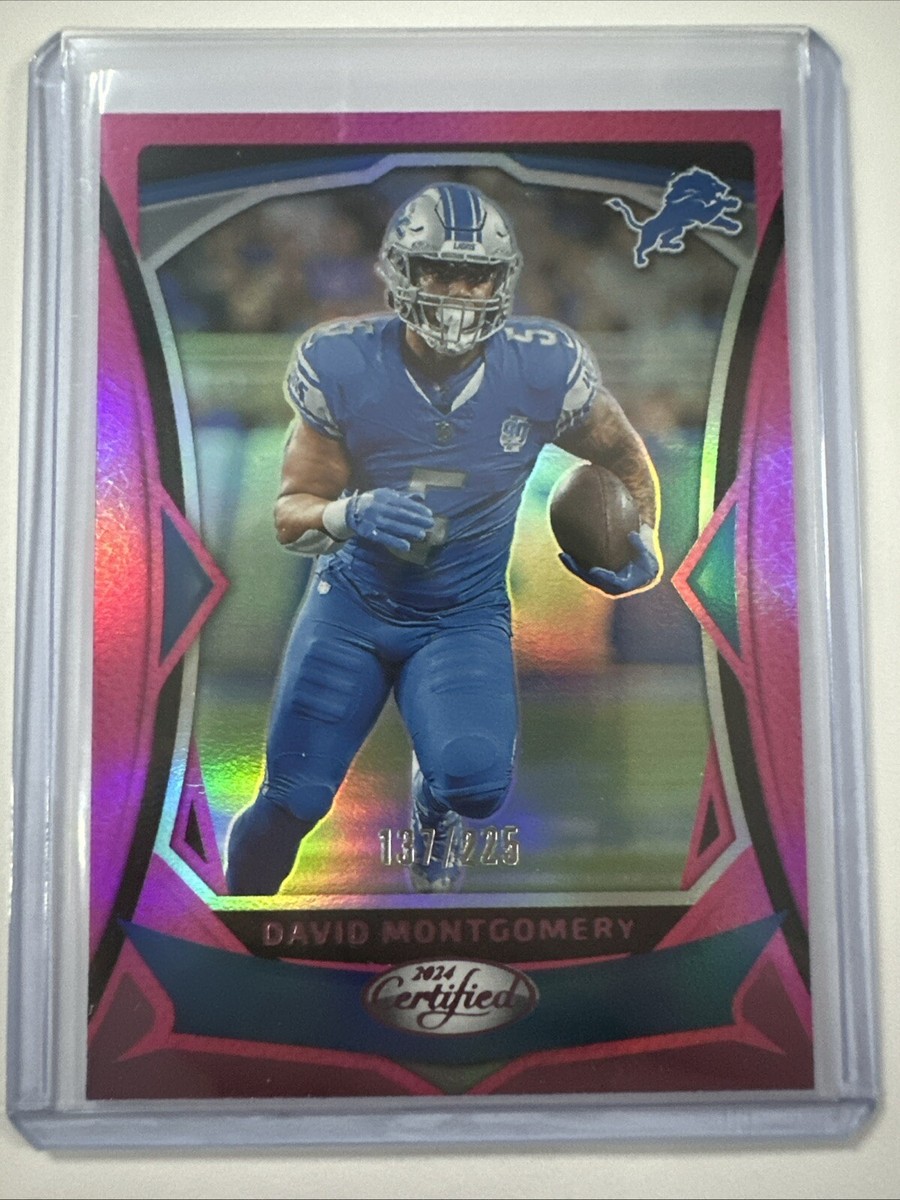2024 Certified David Montgomery “knuckles” #32 Pink Mirror /225