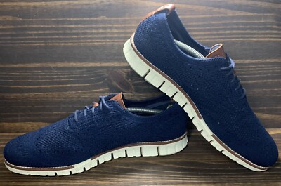 Cole Haan Stitchlite Wingtip Oxford Mens Size 11 M Shoes Blue White Dress Sneak Cole Haan Stitchlite Wingtip Oxford Mens Size 11 M Shoes  main image 2