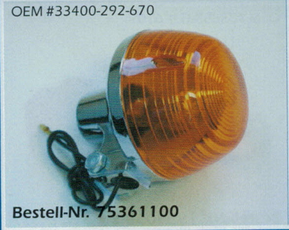 Clignotant HONDA CM 200 T MC01 a haute visibilite avec cablage complet et coque chrome