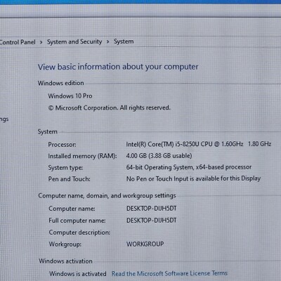 DELL LATITUDE 3490 INTEL CORE i5-8250U 4GB RAM 512GB HDD