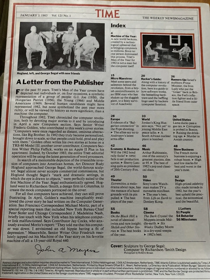 Time Magazine 1983 Steve Jobs Machine Of The Year The Computer Moves In NO LABEL - Image 2 of 4