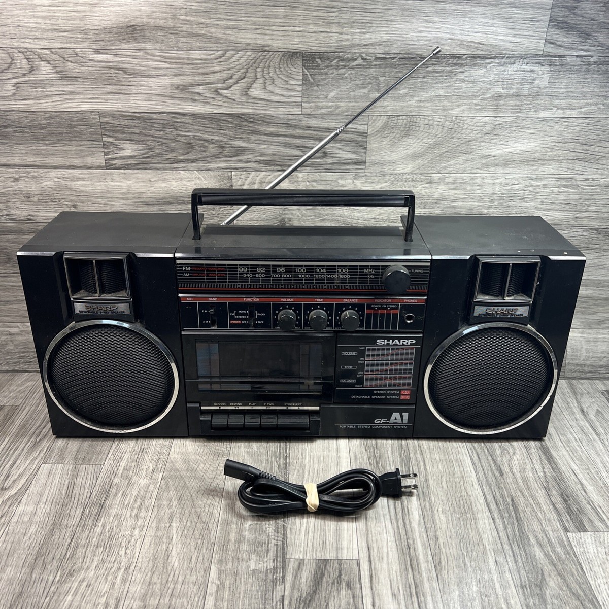 Retro Vintage Sharp GF-A1 Portable Stereo Component Boombox Ghetto