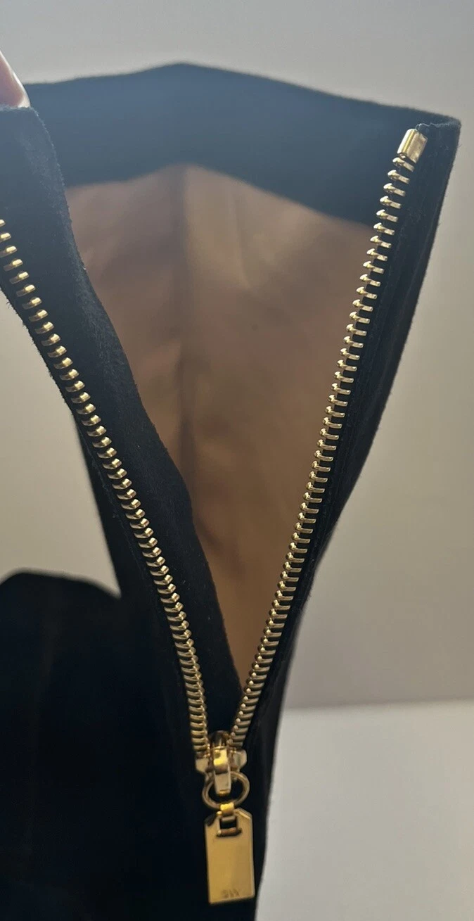 Stuart Weitzman Black Suede Tall Boots NEW Size 11.5