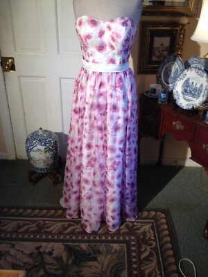 TS COUTURE STRAPLESS LONG BEAD EMBELLISH EVENING DRESS-PINK FLORALS-SIZE8-NWOT!! | eBay TS COUTURE STRAPLESS LONG BEAD EMBELLISH EVENING DRESS-PINK FLORALS-SIZE8-NWOT!! | eBay