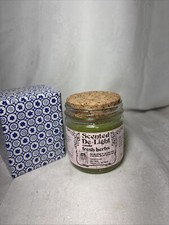 NOS New 70's Scented De-Light Glass Jar Candle 5 Oz Made in USA Fresh Herbs