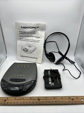 Vintage Memorex MD6100 Portable CD Player w/ Accessories Case For Parts Repair
