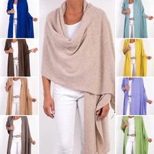 Marenza  Stola cashmere donna  220 cm x 75 cm Made in Italy  lana 24 colorazioni