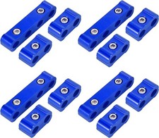 Universal Spark Plug Ignition Wire Separator Divider 8mm 9mm 10mm Car Blue 12pcs