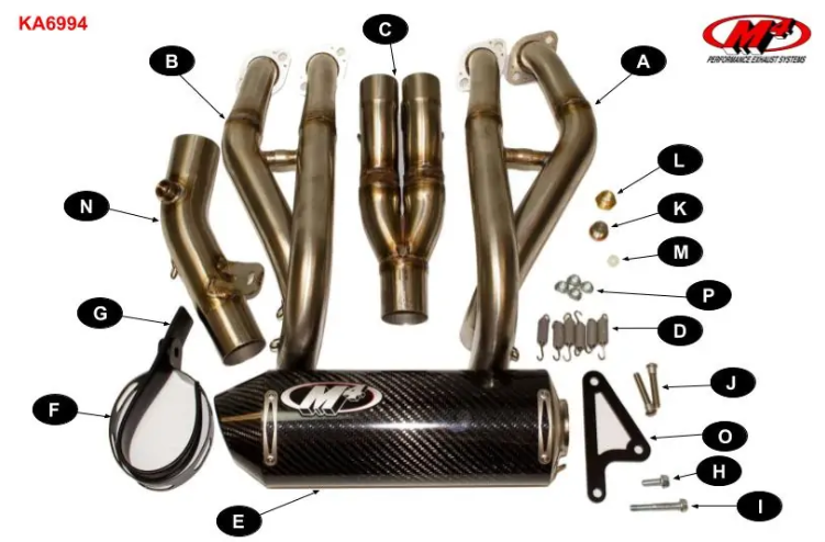 M4 Carbon Street Slayer Full System Kawasaki 2009-2025 ZX-6R