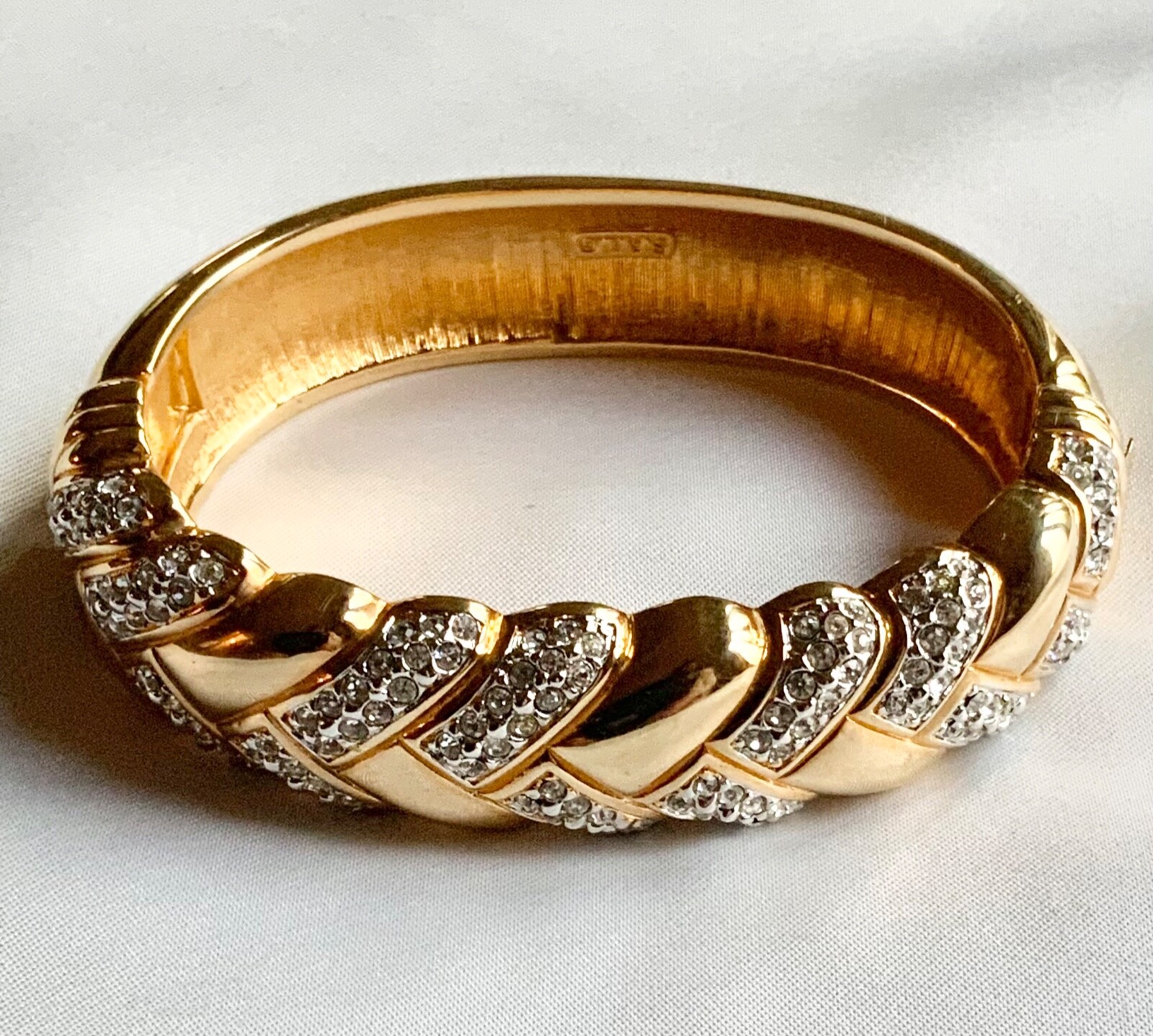 SWAROVSKI Crystal Hinged Cuff Bracelet Gem