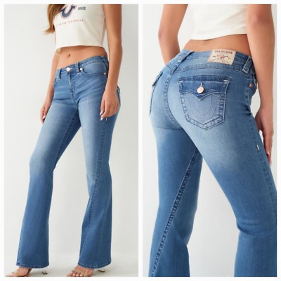 パンツ True Religion Joey w30 True Religion JOEY Womens Flare Jeans Size W30 Mid Rise Medium