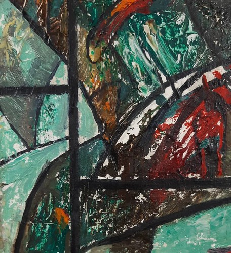 Pintura al óleo original, abstracto, artista ucraniano - Imagen 4 de 7