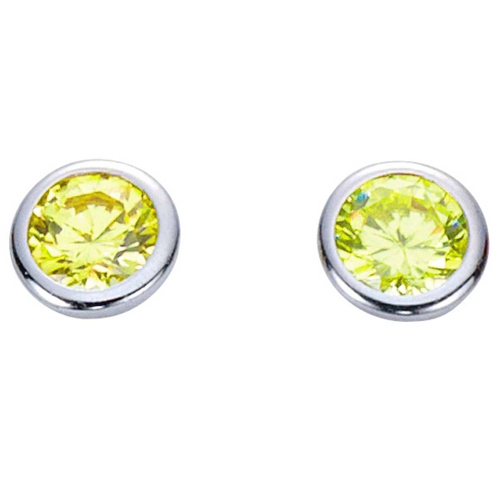 Basic Silber Ohrringe 011097HG Damen Ohrstecker Sterling-Silber hellgrn Strass 5190₽