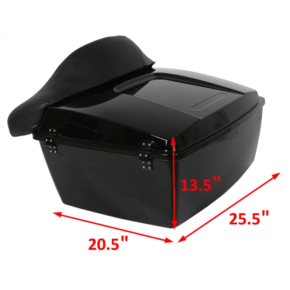 Maletero y respaldo King Pack para Harley Davidson Touring Street Road Glide 97-13 Foto 2 de 4