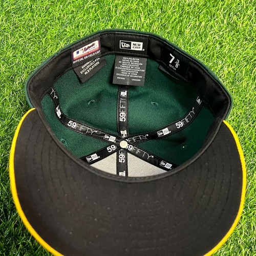 New Era Cap Herren 7 3/8 Grün 59Fifty Oakland Athletics MLB Fitted Baseball Mütze - Bild 7 von 9