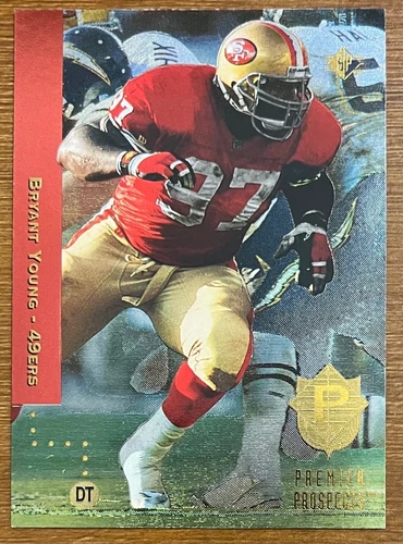 BRYANT YOUNG HOF 49'ers 1994 Upper Deck SP Premier Prospects Rookie Card RC #6
