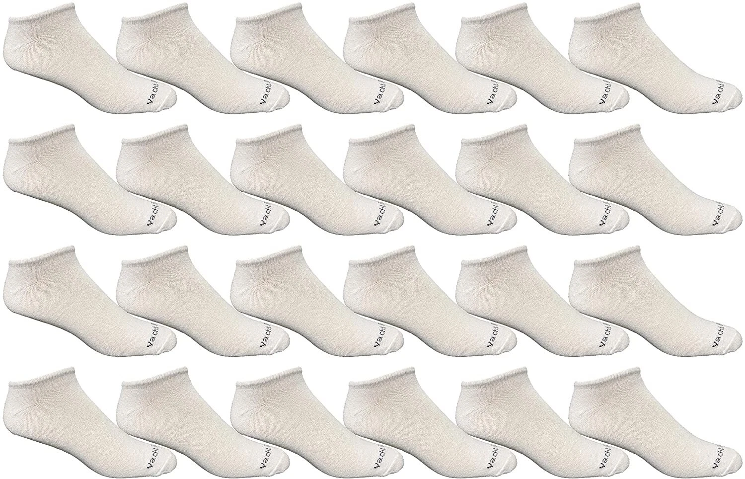 24 Pair Yacht & Smith Low Cut Socks Lightweight Breathable Socks (WHITE, Kids)