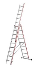Hymer Allzweckleiter, dreiteilig, 3x9 Sprossen, Reichhöhe 7,37 m, Art-Nr. 404727